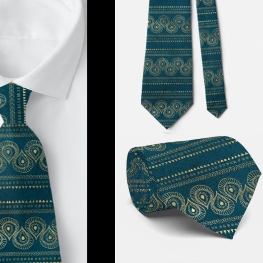 Elegante Boheemse Boho Abstract Teal Das