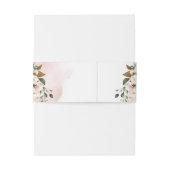 Elegante Boheemse boho blush roze gouden bruiloft Uitnodigingen Wikkel (Achterkant Voorbeeld)