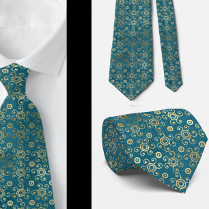 Elegante Boheemse Boho Luxe Teal Kraag Stropdas