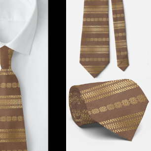Elegante Boheemse Boho Roze Gouden Azteekse Halsba Stropdas