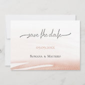 Elegante Boheemse Coral Terracotta bruiloft Save The Date (Voorkant)