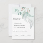 Elegante Boheemse Eucalyptus Waterverf RSVP Kaartje (Voorkant)