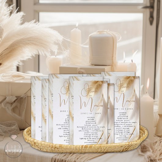 Elegante Boheemse Gouden Pampa's