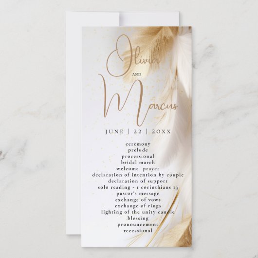 Elegante Boheemse Gouden Pampa's (Voorkant)