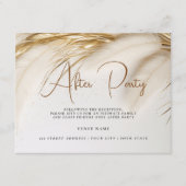 Elegante Boheemse Gouden Pampa's na Partij Informatiekaartje (Voorkant)