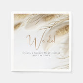 Elegante Boheemse Gouden Pampa's Servet (Voorkant)