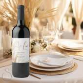 Elegante Boheemse Gouden Pampa's Wijn Etiket