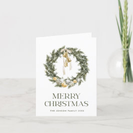 Elegante Boheemse kerst krans groet Feestdagen Kaart