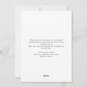 Elegante Boheemse kerst krans groet Feestdagenkaart (Achterkant)