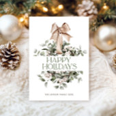 Elegante Boheemse kerst krans groet Feestdagenkaart