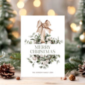 Elegante Boheemse kerst krans groet Feestdagenkaart