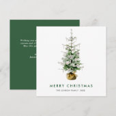 Elegante Boheemse Kerst Pijnboom Groet Feestdagenkaart (Voorkant / Achterkant)