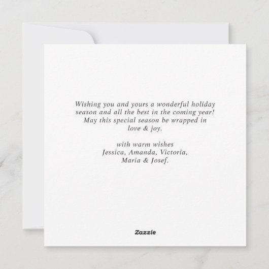 Elegante Boheemse kerstboom compositie Boho Feestdagenkaart (Achterkant)