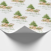 Elegante Boheemse Kerstboom Compositie Cadeaupapier (Hoek)