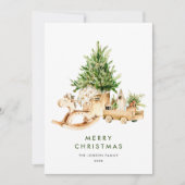 Elegante Boheemse kerstboom compositie Feestdagenkaart (Voorkant)