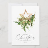 Elegante Boheemse kerstboom compositie Feestdagenkaart (Voorkant)