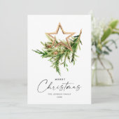 Elegante Boheemse kerstboom compositie Feestdagenkaart (Staand voorkant)