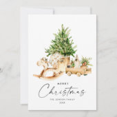 Elegante Boheemse kerstboom compositie Feestdagenkaart (Voorkant)