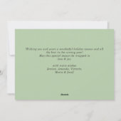 Elegante Boheemse kerstboom compositie Feestdagenkaart (Achterkant)