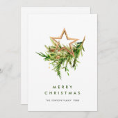 Elegante Boheemse kerstboom compositie Feestdagenkaart (Voorkant / Achterkant)