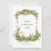 Elegante Boheemse kerstboom compositie Feestdagenkaart (Voorkant)