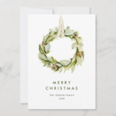 Elegante Boheemse kerstboom compositie Feestdagenkaart (Voorkant)