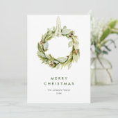 Elegante Boheemse kerstboom compositie Feestdagenkaart (Staand voorkant)