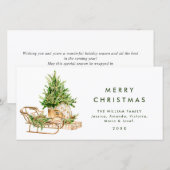 Elegante Boheemse Kerstboom Compositie Feestdagenkaart (Voorkant / Achterkant)