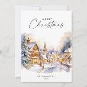 Elegante Boheemse Kerstboom Compositie Feestdagenkaart (Voorkant)
