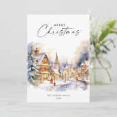 Elegante Boheemse Kerstboom Compositie Feestdagenkaart (Staand voorkant)