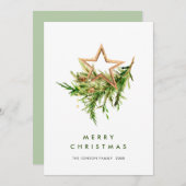 Elegante Boheemse kerstboom compositie Feestdagenkaart (Voorkant / Achterkant)