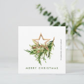 Elegante Boheemse Kerstcompositie Zakelijk Feestdagenkaart (Staand voorkant)