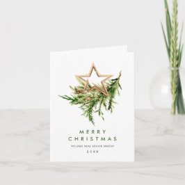 Elegante Boheemse Kerstmis Compositie Corporate Feestdagen Kaart