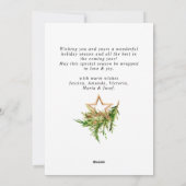 Elegante Boheemse Kerstmis Compositie Feestdagenkaart (Achterkant)