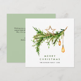 Elegante Boheemse Kerstmis Compositie Feestdagenkaart