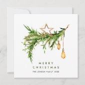 Elegante Boheemse Kerstmis Compositie Feestdagenkaart (Voorkant)