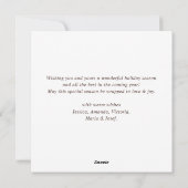 Elegante Boheemse Kerstmis dennenboom groet Feestdagenkaart (Achterkant)