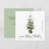 Elegante Boheemse Kerstmis dennenboom groet Feestdagenkaart (Voorkant / Achterkant)