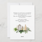 Elegante Boheemse Kerstmis dennenboom groet Feestdagenkaart (Achterkant)