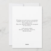 Elegante Boheemse Kerstmis dennenboom groet Feestdagenkaart (Achterkant)