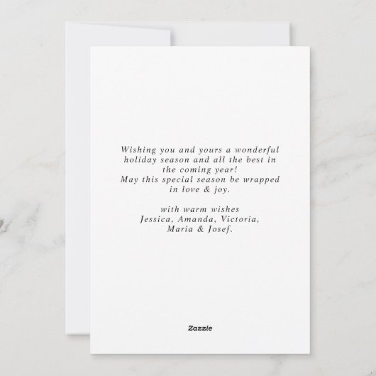 Elegante Boheemse Kerstmis dennenboom groet Feestdagenkaart (Achterkant)