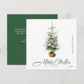 Elegante Boheemse Kerstmis dennenboom groet Feestdagenkaart (Voorkant / Achterkant)