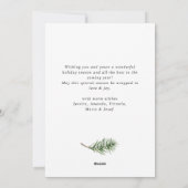 Elegante Boheemse Kerstmis dennenboom groet Feestdagenkaart (Achterkant)