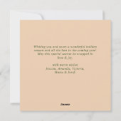 Elegante Boheemse Kerstmis dennenboom groet Feestdagenkaart (Achterkant)