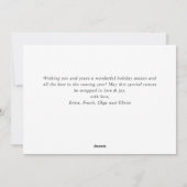 Elegante Boheemse Kerstmis Samenstelling Groet Feestdagenkaart (Achterkant)