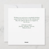 Elegante Boheemse Kerstmis Samenstelling Groet Feestdagenkaart (Achterkant)