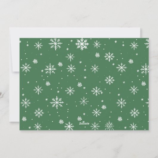 Elegante Boheemse Kerstmis Samenstelling Groet Feestdagenkaart (Achterkant)