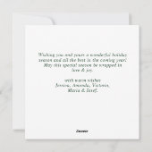 Elegante Boheemse Kerstmis Samenstelling Groet Feestdagenkaart (Achterkant)