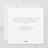 Elegante Boheemse Kerstmis Samenstelling Groet Feestdagenkaart (Achterkant)