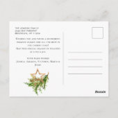 Elegante Boheemse Kerstmis Samenstelling Vakantie Briefkaart (Achterkant)
